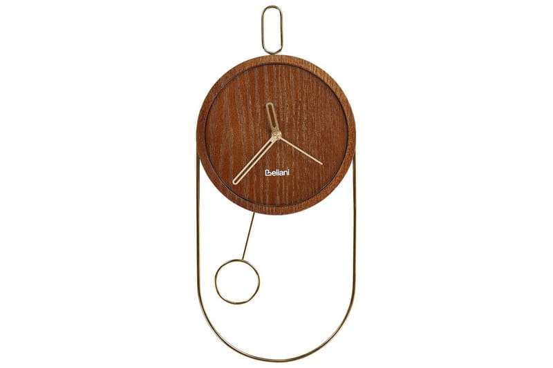 Pendelur Beliani Sierre Ljus trä/svart Dark colored wood||GOLD - Boligtilbehør - Vægdekoration - Vægure & Ure - Urværk til vægur