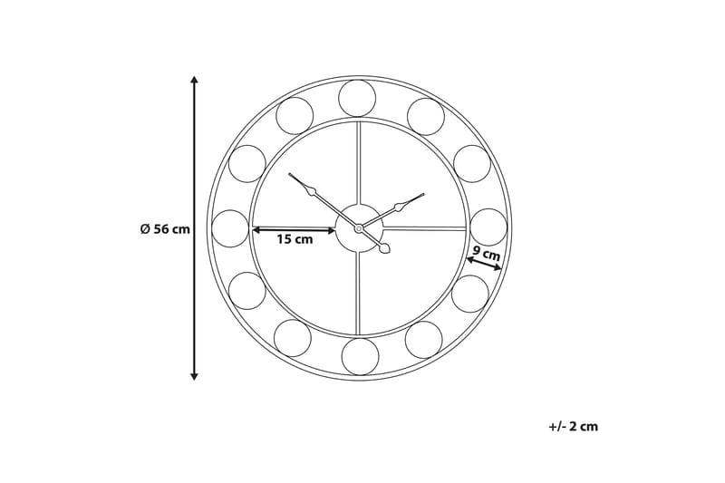Reiden Vægur 56 cm - Flerfarvet - Boligtilbehør - Vægdekoration - Vægure & Ure