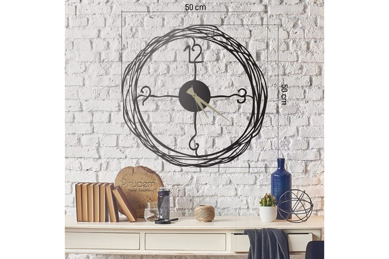 Salechard Vægur 50x50 cm - Metal / sort - Boligtilbehør - Vægdekoration - Vægure & Ure