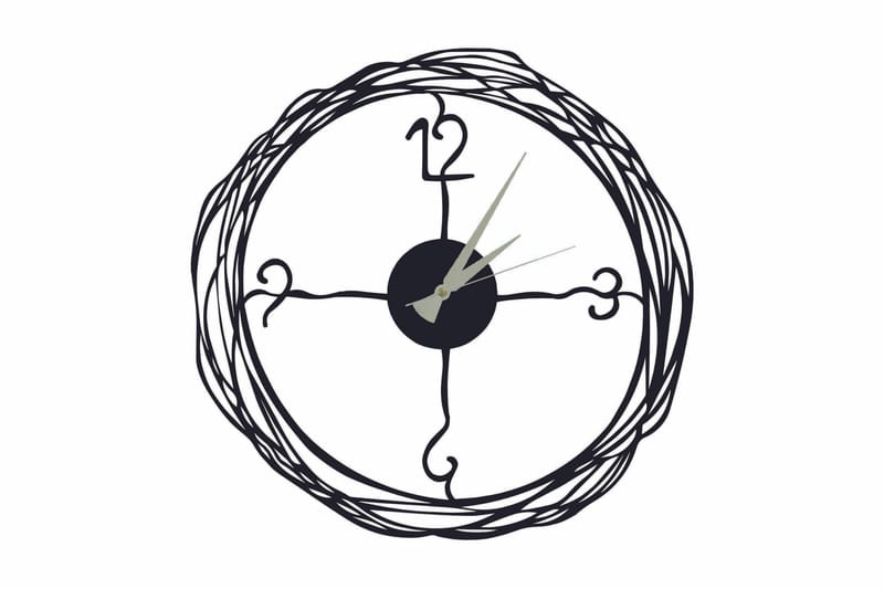 Salechard Vægur 50x50 cm, Metal / sort