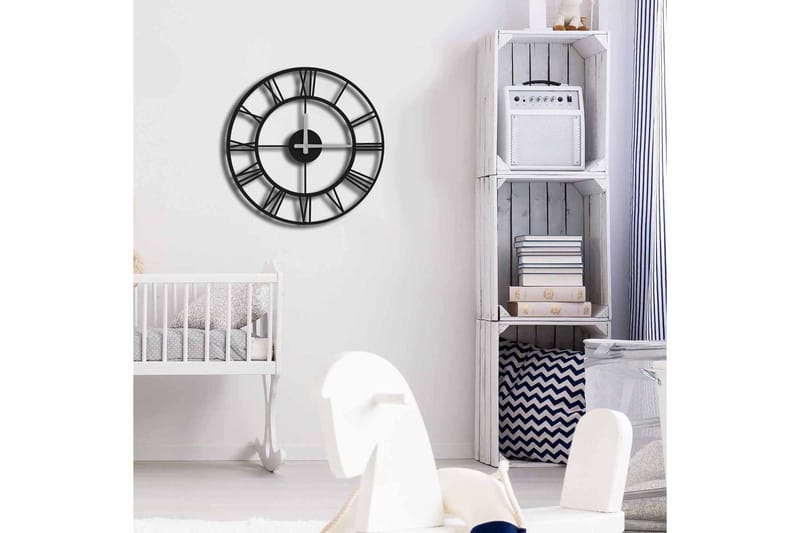 Shentala Vægur 49x49 cm - Metal / sort - Boligtilbehør - Vægdekoration - Vægure & Ure