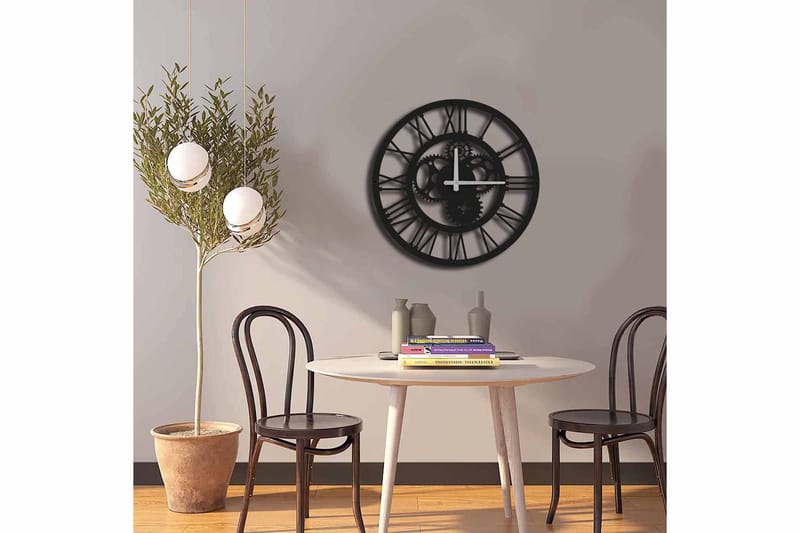 Shentala Vægur 49x49 cm - Metal / sort - Boligtilbehør - Vægdekoration - Vægure & Ure