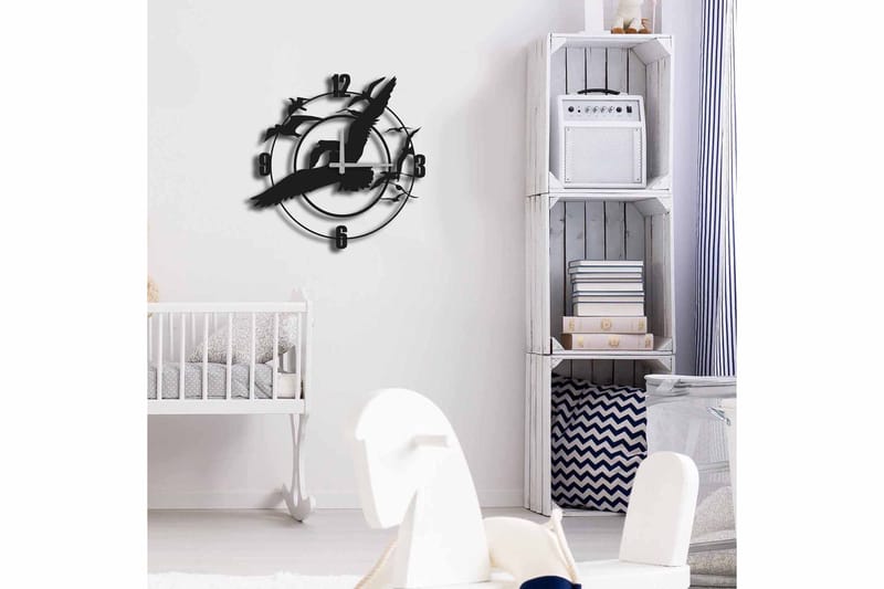 Shentala Vægur 49x49 cm - Metal / sort - Boligtilbehør - Vægdekoration - Vægure & Ure