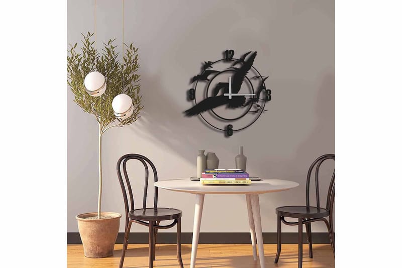 Shentala Vægur 49x49 cm - Metal / sort - Boligtilbehør - Vægdekoration - Vægure & Ure