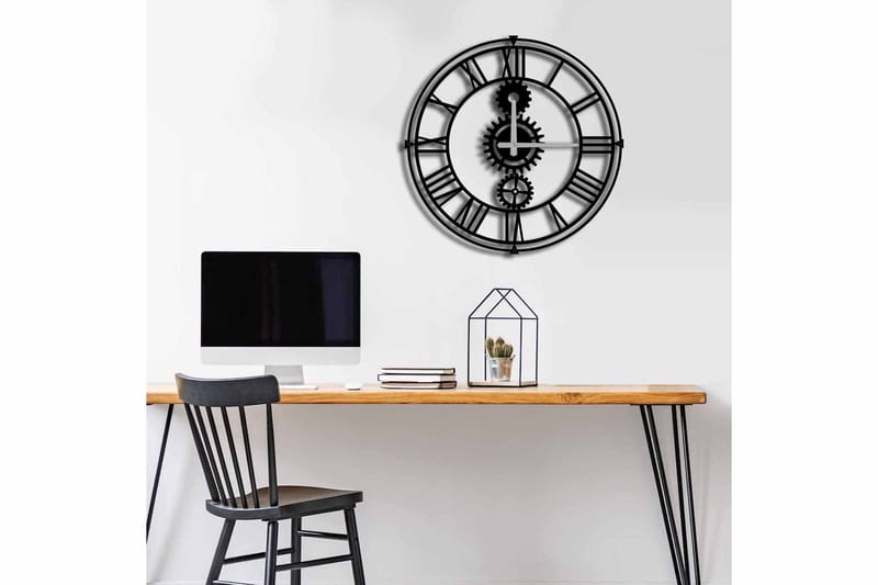 Shentala Vægur 49x49 cm - Metal / sort - Boligtilbehør - Vægdekoration - Vægure & Ure