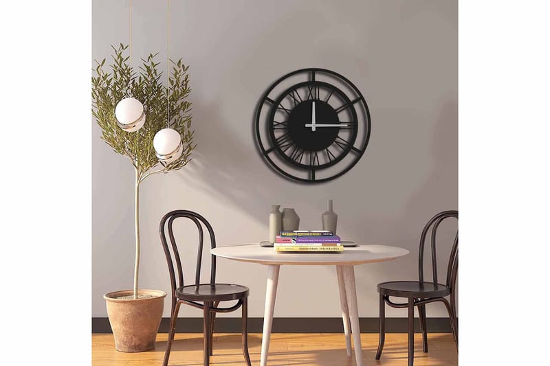 Shentala Vægur 49x49 cm - Metal / sort - Boligtilbehør - Vægdekoration - Vægure & Ure