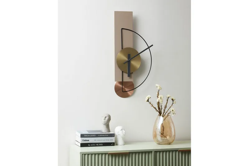 Väggklocka Beige||Black||GOLD||Copper - Boligtilbehør - Vægdekoration - Vægure & Ure - Urværk til vægur