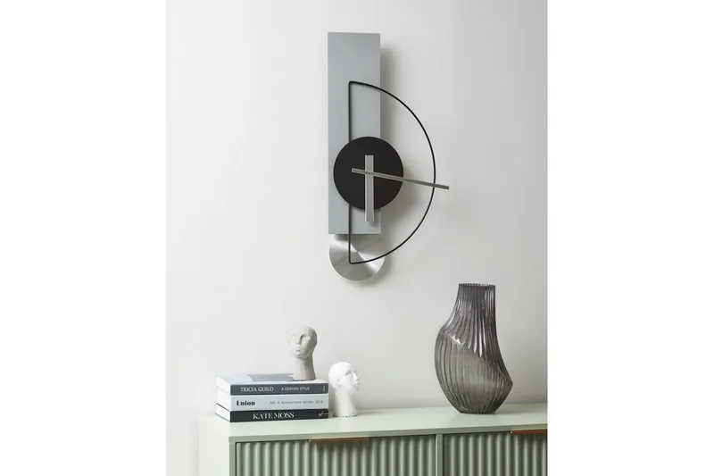 Väggklocka Light grey||Black||Silver - Boligtilbehør - Vægdekoration - Vægure & Ure - Urværk til vægur