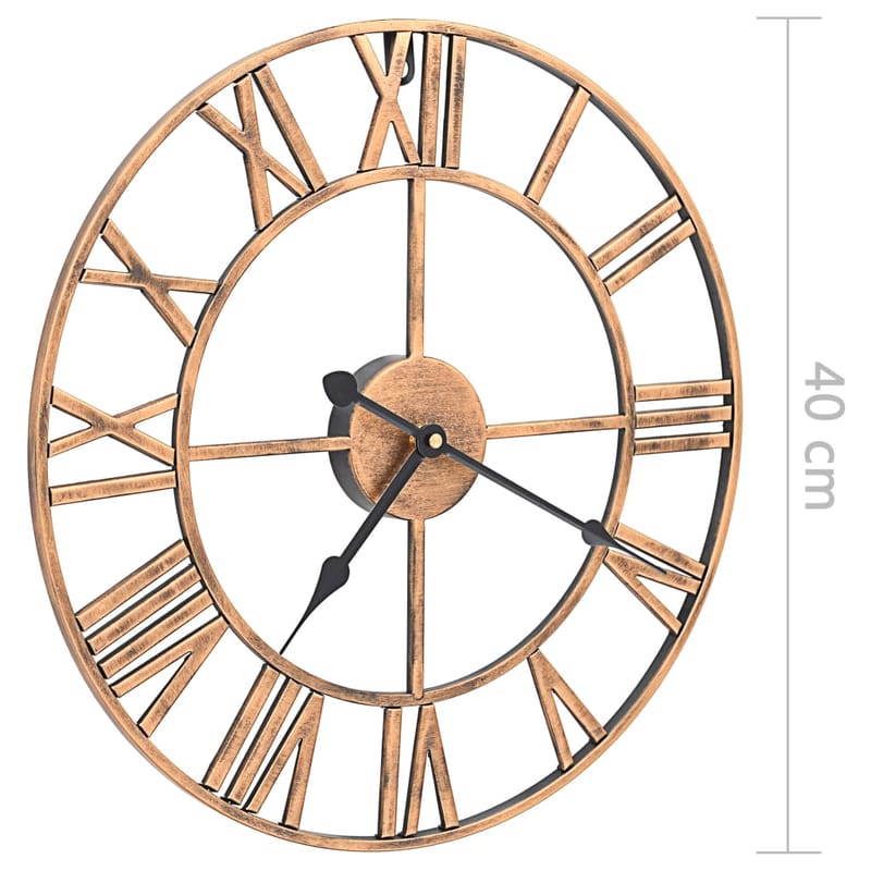 Vægur 40 Cm Metal Guldfarvet - Guld - Boligtilbehør - Vægdekoration - Vægure & Ure