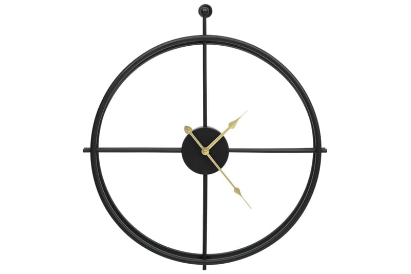 Vægur 52 cm Jern Sort - Sort - Boligtilbehør - Vægdekoration - Vægure & Ure