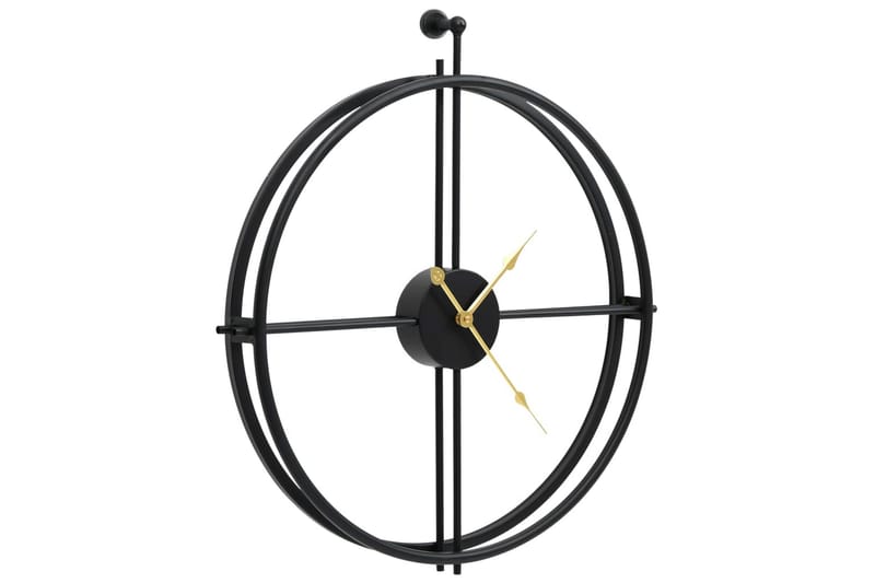 Vægur 52 cm Jern Sort - Sort - Boligtilbehør - Vægdekoration - Vægure & Ure