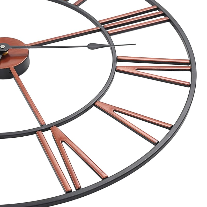 Vægur 58 Cm Metal Rød - Rød - Boligtilbehør - Vægdekoration - Vægure & Ure