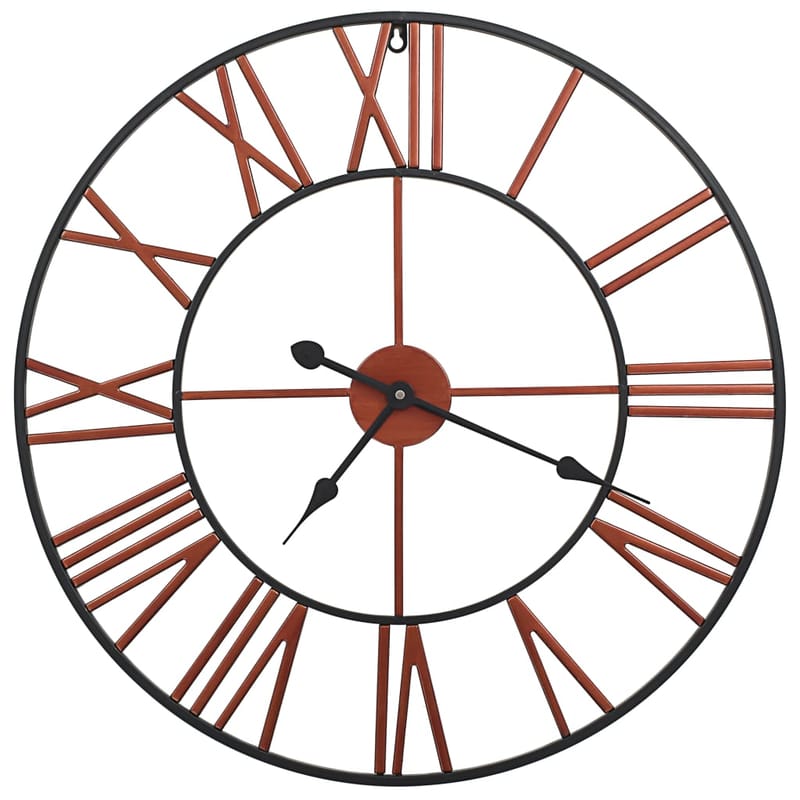 Vægur 58 Cm Metal Rød - Rød - Boligtilbehør - Vægdekoration - Vægure & Ure