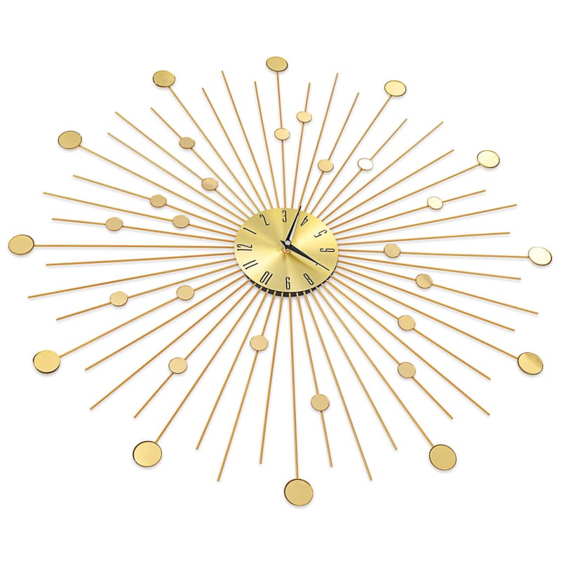 Vægur 70 Cm Metal Guldfarvet - Guld - Boligtilbehør - Vægdekoration - Vægure & Ure