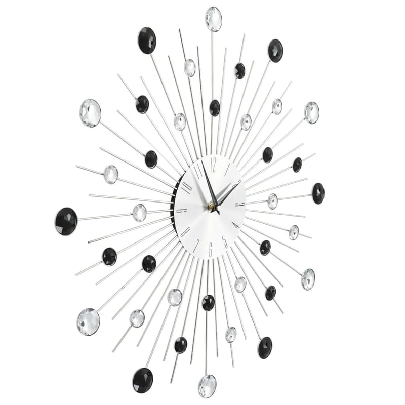 Vægur Med Kvarts-Urværk Moderne Design 50 Cm - Sølv - Boligtilbehør - Vægdekoration - Vægure & Ure