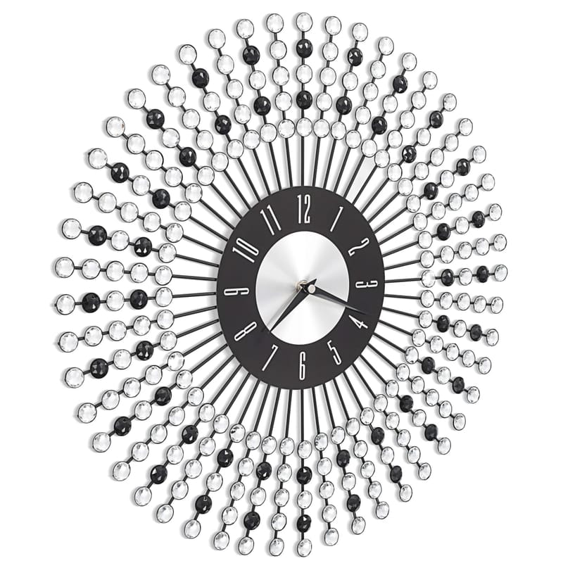 Vægur Metal 43 Cm Sort - Sort - Boligtilbehør - Vægdekoration - Vægure & Ure