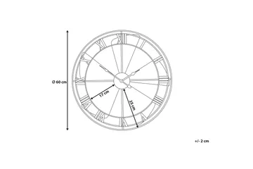 Wikon Vægur 60 cm - Flerfarvet - Boligtilbehør - Vægdekoration - Vægure & Ure