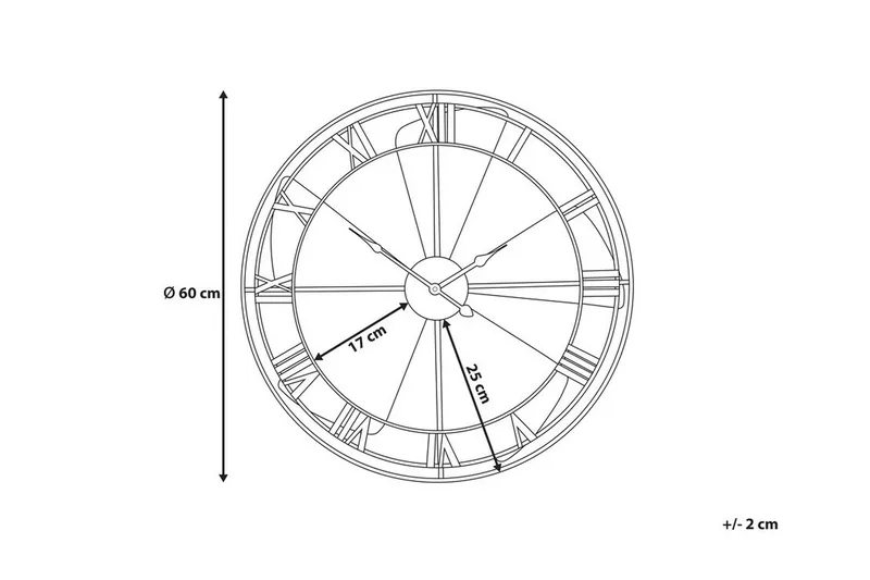 Wikon Vægur 60 cm - Flerfarvet - Boligtilbehør - Vægdekoration - Vægure & Ure