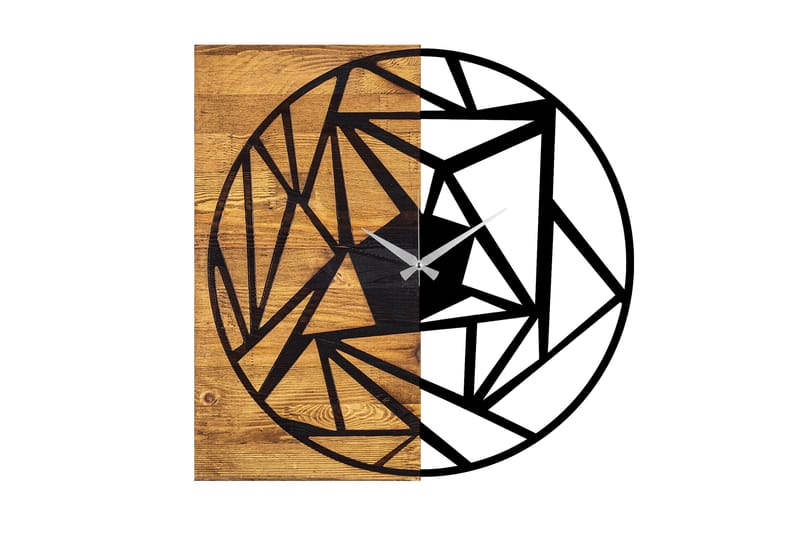 Wooden Clock 36, Sort/Valnød