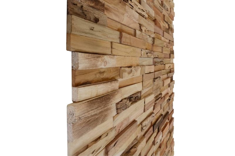 vægbeklædningspaneler 10 stk. 1,03 m² genanvendt teaktræ - Vægplader - Vægdekoration