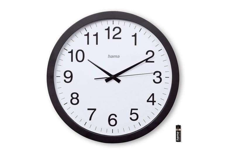 Vægur Hama Aruba 40 cm - Sort - Boligtilbehør - Vægdekoration - Vægure & Ure