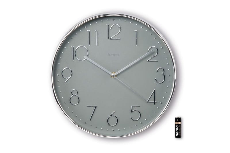 Vægur Hama Corsica 30 cm - Sølv - Boligtilbehør - Vægdekoration - Vægure & Ure