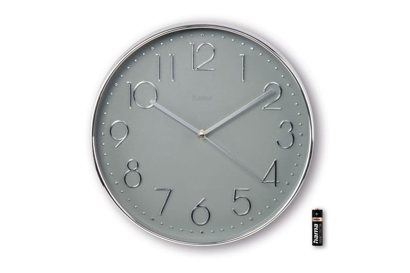 Vægur Hama Corsica 30 cm - Sølv - Boligtilbehør - Vægdekoration - Vægure & Ure