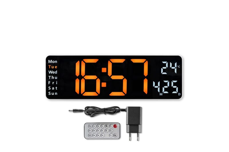 Vægur Hama Digital Santa Cruz - Sort - Boligtilbehør - Vægdekoration - Vægure & Ure