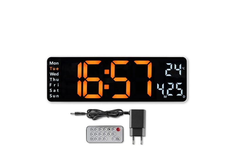 Vægur Hama Digital Santa Cruz - Sort - Boligtilbehør - Vægdekoration - Vægure & Ure