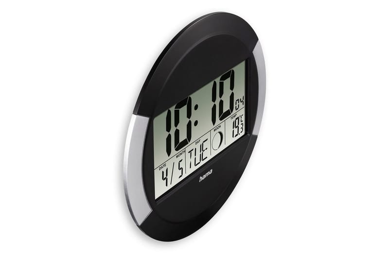 Vægur Hama Ischia med Radio Sort/Sølv, Sort