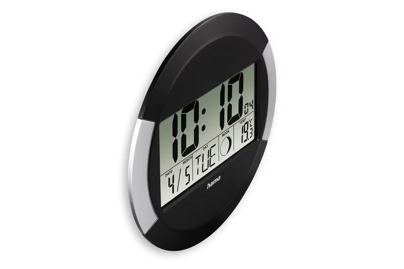 Vægur Hama Ischia med Radio Sort/Sølv, Sort