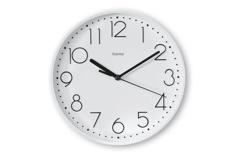 Vægur Hama Salina 22 cm - Hvid - Boligtilbehør - Vægdekoration - Vægure & Ure