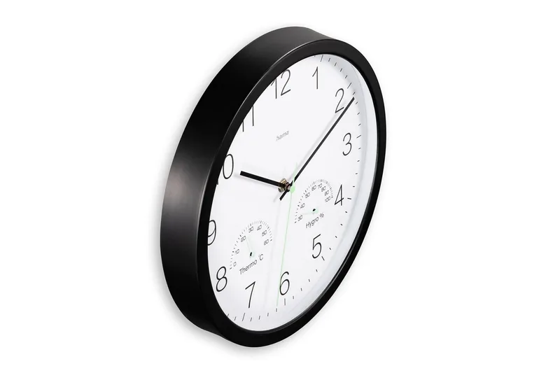 Vægur Hama Santorini 30 cm Sort - Sort - Boligtilbehør - Vægdekoration - Vægure & Ure