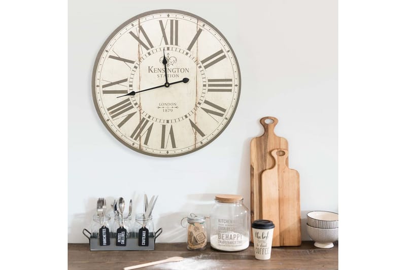 Vægur Vintagestil London 60 cm - Flerfarvet - Boligtilbehør - Vægdekoration - Vægure & Ure