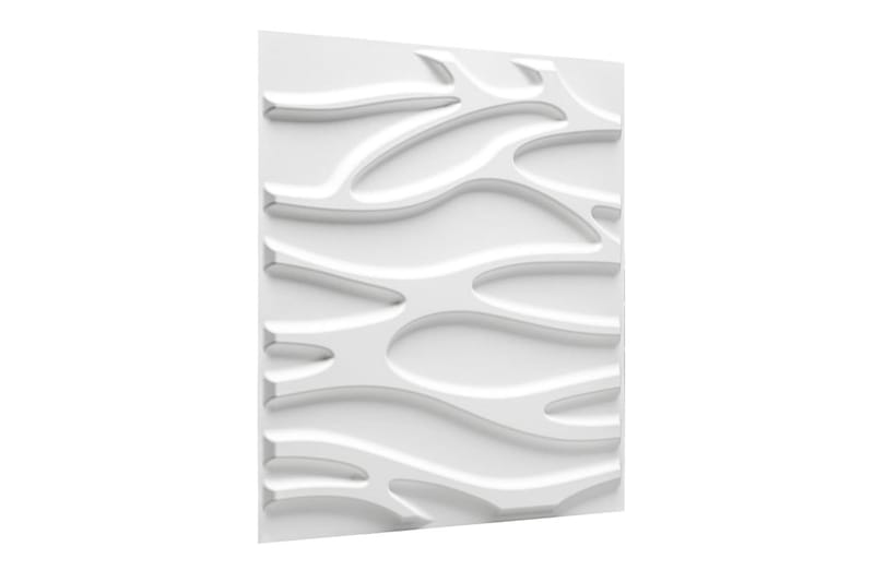 WallArt 3D-vægpaneler 24 stk. GA-WA30 Julotte - Hvid - Boligtilbehør - Vægdekoration