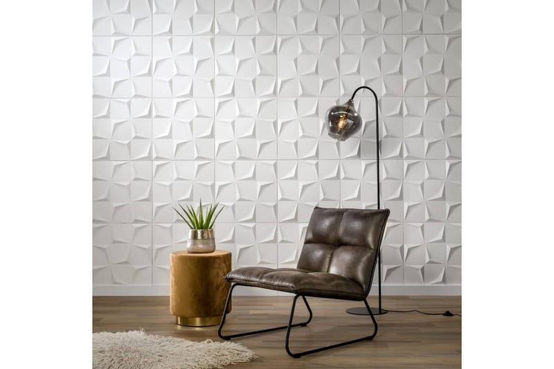 WallArt 3D-vægpaneler Beau 12 stk. GA-WA28 - Hvid - Boligtilbehør - Vægdekoration