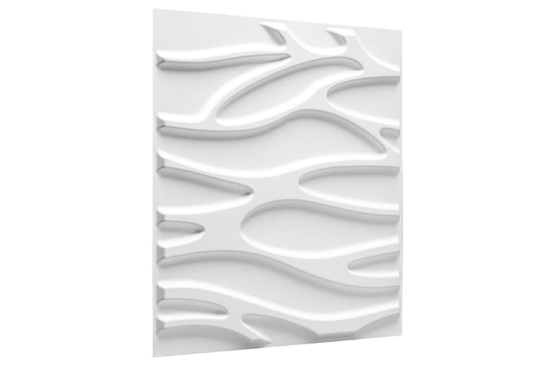WallArt 3D vægpaneler Julotte 12 dele GA-WA30 - Hvid - Vægplader - Vægdekoration