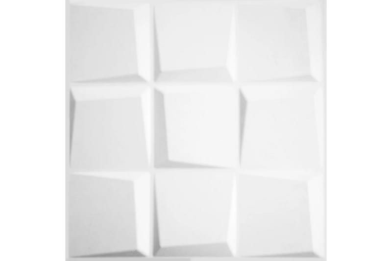WallArt 3D vægpaneler kubeformer 12 stk. GA-WA21 - Hvid - Vægplader - Vægdekoration