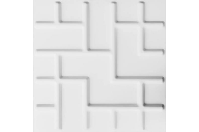 WallArt 3D vægpaneler tetrisdesign 12 stk GA-WA16 - Hvid - Vægplader - Vægdekoration