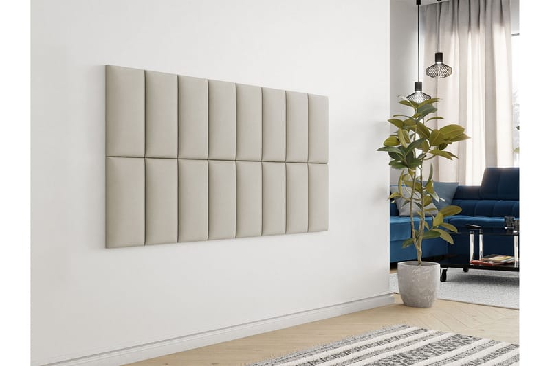 Zaratuz Vægpanel 20x4x40 cm Polstret - Velour/Beige - Boligtilbehør - Vægdekoration