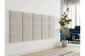 Zaratuz Vægpanel 30x4x40 cm Polstret - Velour/Beige - Boligtilbehør - Vægdekoration