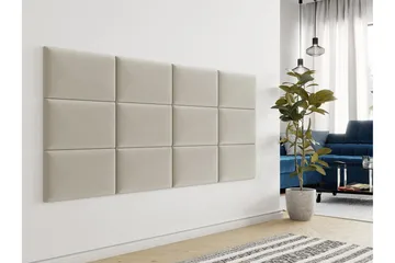 Zaratuz Vægpanel 30x4x50 cm Polstret - Velour/Beige - Boligtilbehør - Vægdekoration