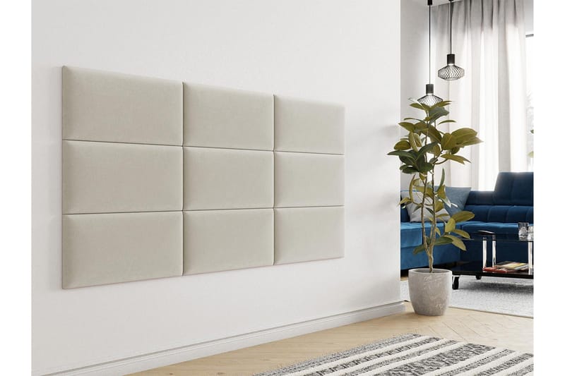 Zaratuz Vægpanel 30x4x60 cm Polstret - Velour/Beige - Boligtilbehør - Vægdekoration