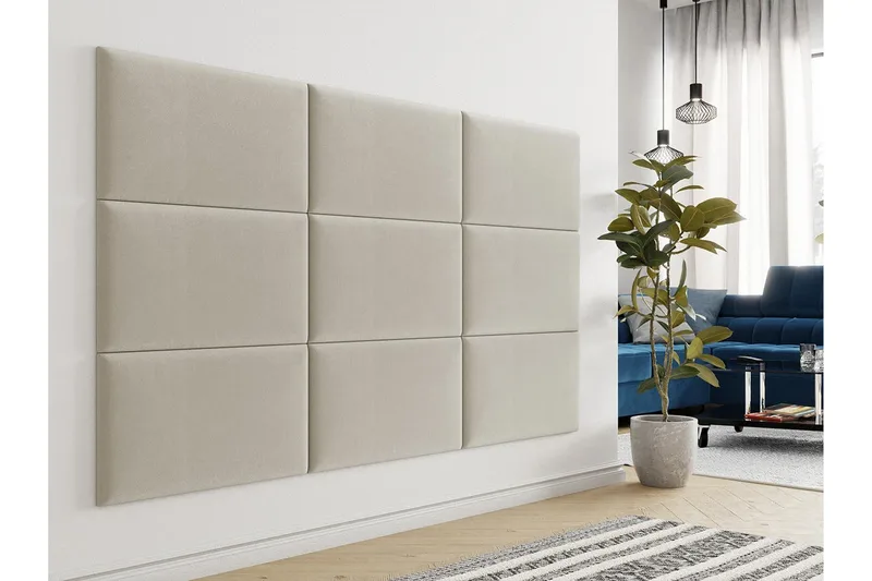 Zaratuz Vægpanel 40x4x70 cm Polstret - Velour/Beige - Boligtilbehør - Vægdekoration