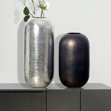 Corara Vase 46 cm Sæt med 2 - Sølvfarvet og sort bronze - Boligtilbehør - Vaser - Cylindervase