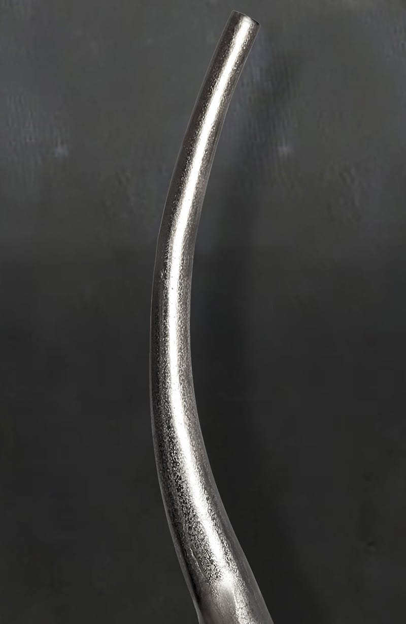 Dalara Vase 100 cm - Sølvfarvet - Boligtilbehør - Vaser