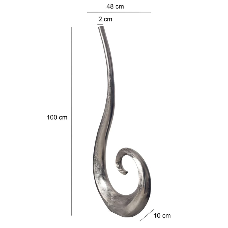 Dalara Vase 100 cm - Sølvfarvet - Boligtilbehør - Vaser