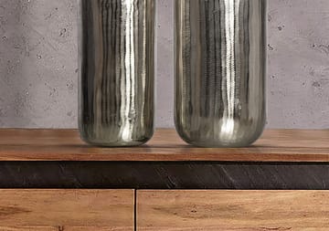 Dalaro Vase 40 cm Sæt med 2 - Sølvfarvet - Boligtilbehør - Vaser - Cylindervase