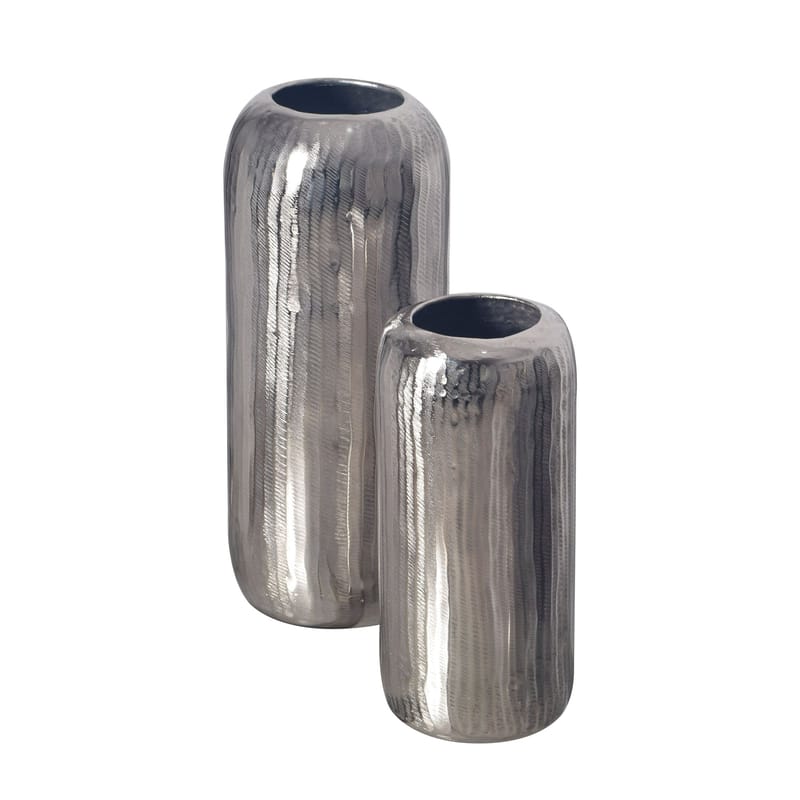 Dalaro Vase 40 cm Sæt med 2 - Sølvfarvet - Boligtilbehør - Vaser - Cylindervase