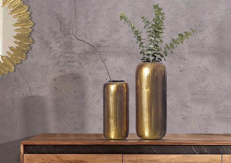 Dalaro Vase 40 cm Sæt med 2 - Sort bronze - Boligtilbehør - Vaser - Cylindervase